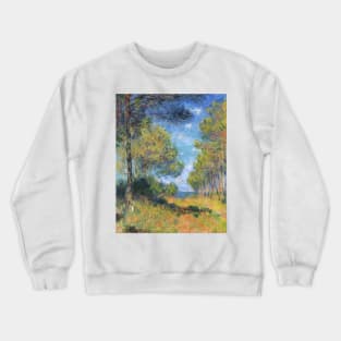 Alley of Fir Trees in Varengeville by Claude Monet Crewneck Sweatshirt